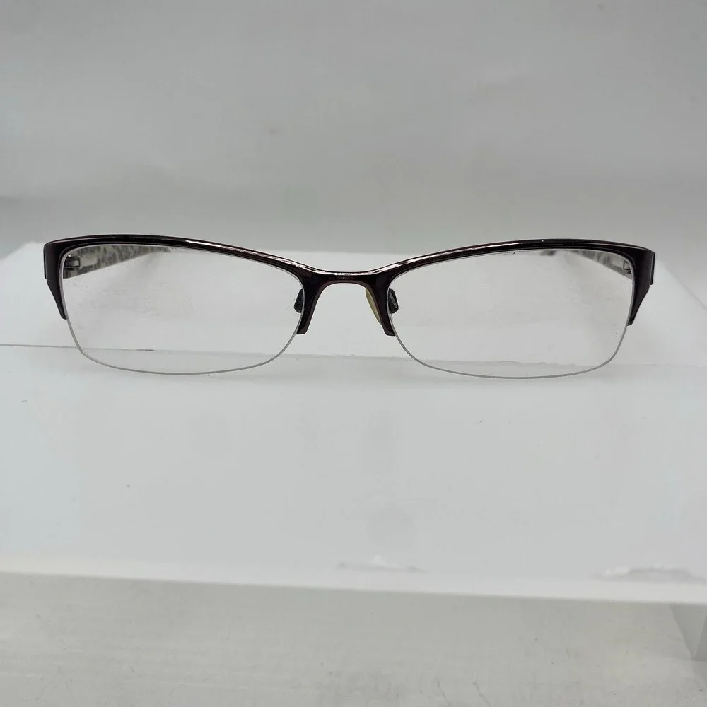 Bebe Eyeglasses Women FRAME ONLY Cat Eye Half Rim 57-17 Brown 502